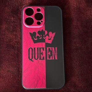 Queen Design Pink and Black iPhone 15 Pro Max Case